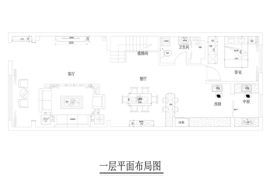 一楼平面图现代简约