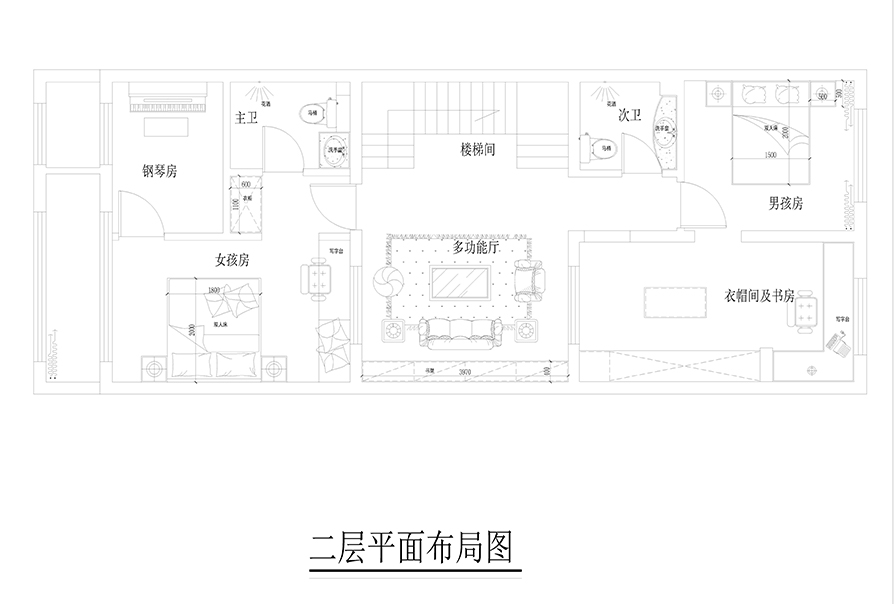 二楼平面图现代简约